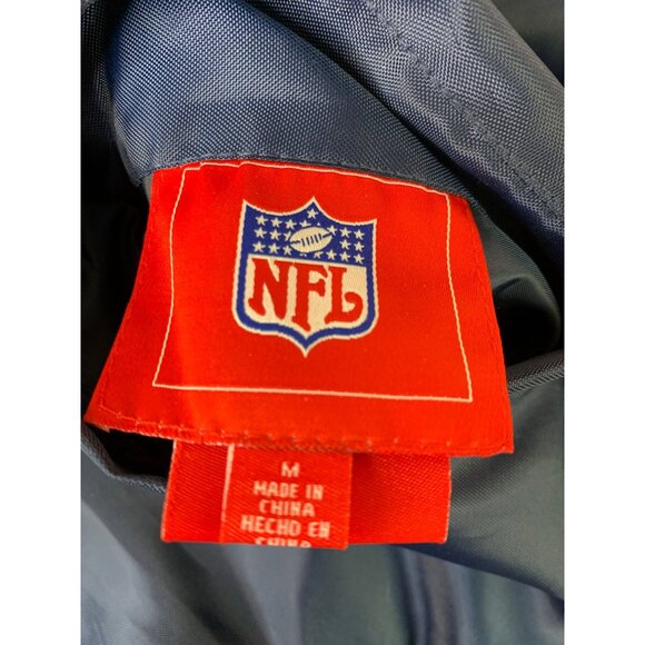 NFL Denver Broncos Reversible Jacket M Blue Canvas Orange Fleece RCC10443 - Picture 3 of 14